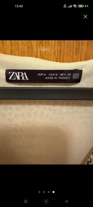 Vestido Zara Animal Print Talla M