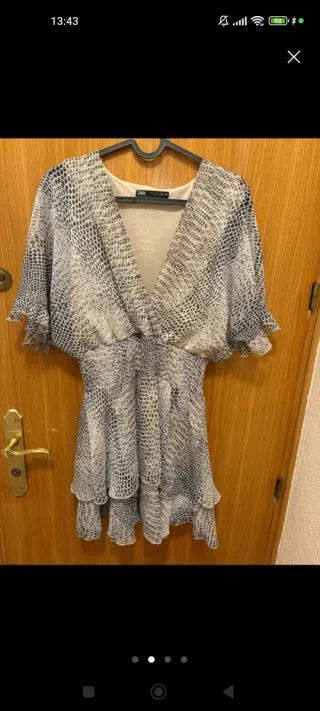 Vestido Zara Animal Print Talla M