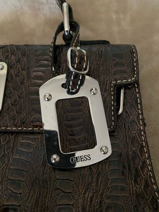 Borsa Guess Los Angeles Effetto Cocco Marrone