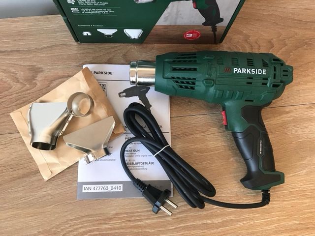 Parafusadeira de percussão e pistola de ar quente
