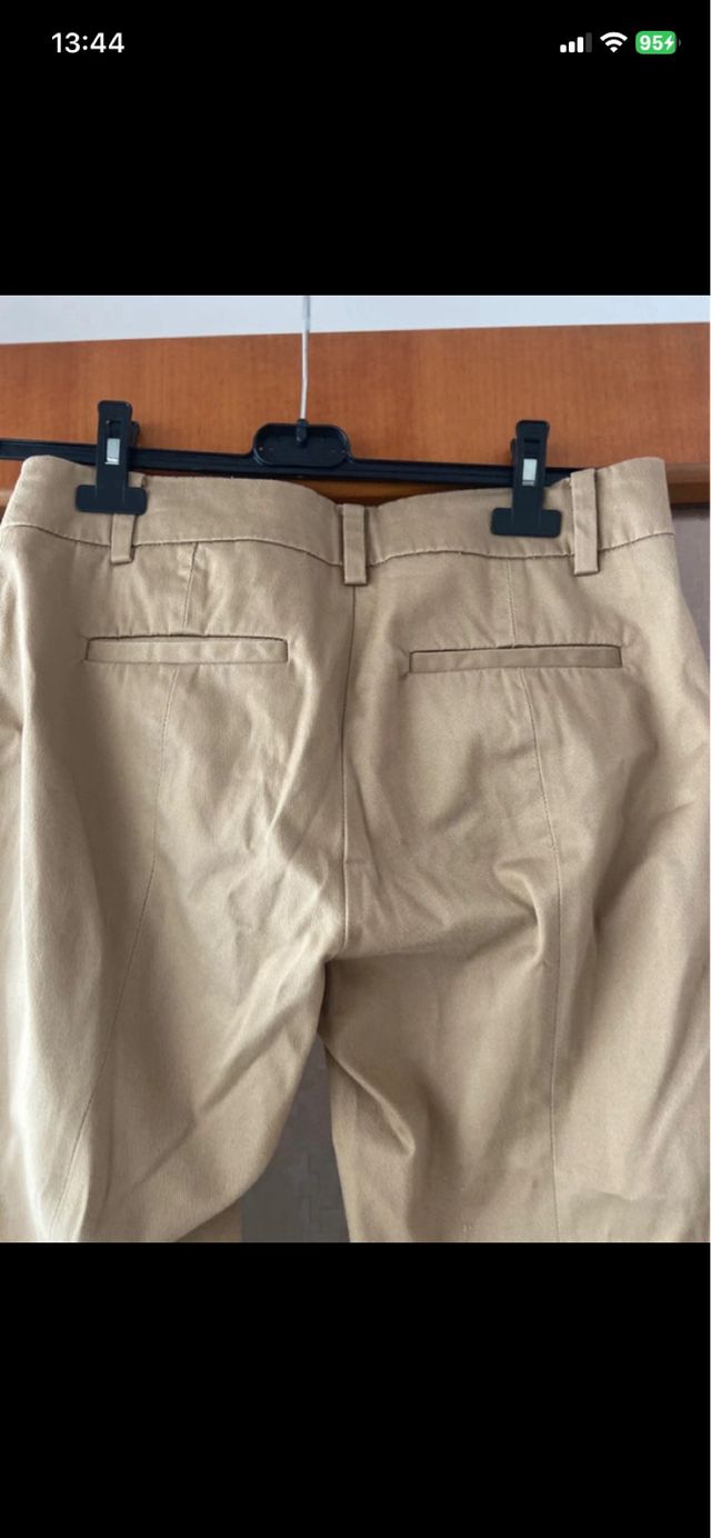 Pantaloni donna beige