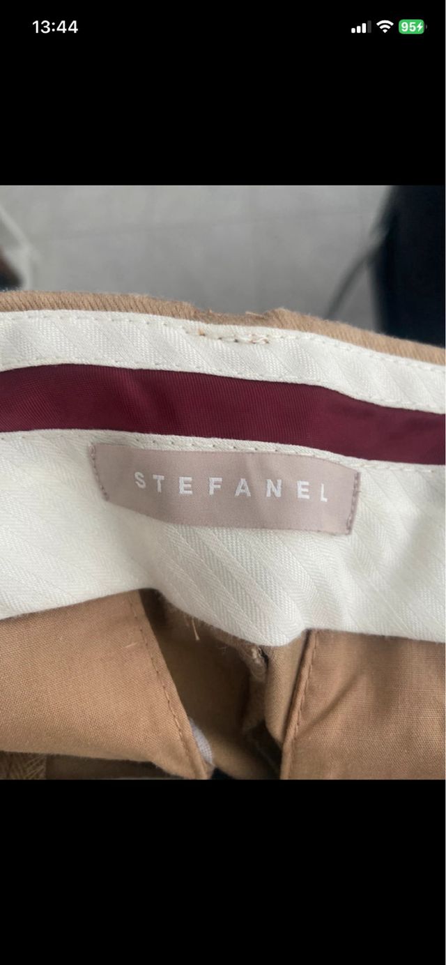 Pantaloni donna beige