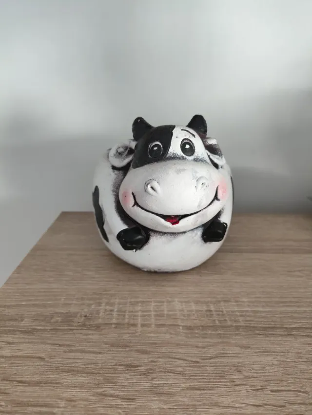 Figura Decorativa Vaca Cerámica