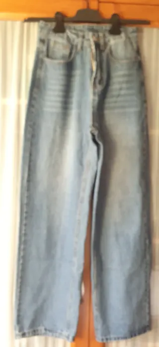 Pantalón vaquero ancho azul