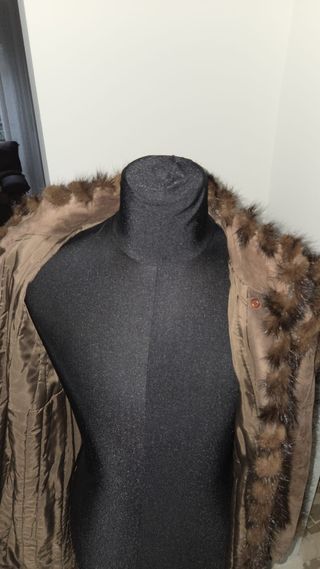 Giacca donna pelle scamosciata c/ pelliccia