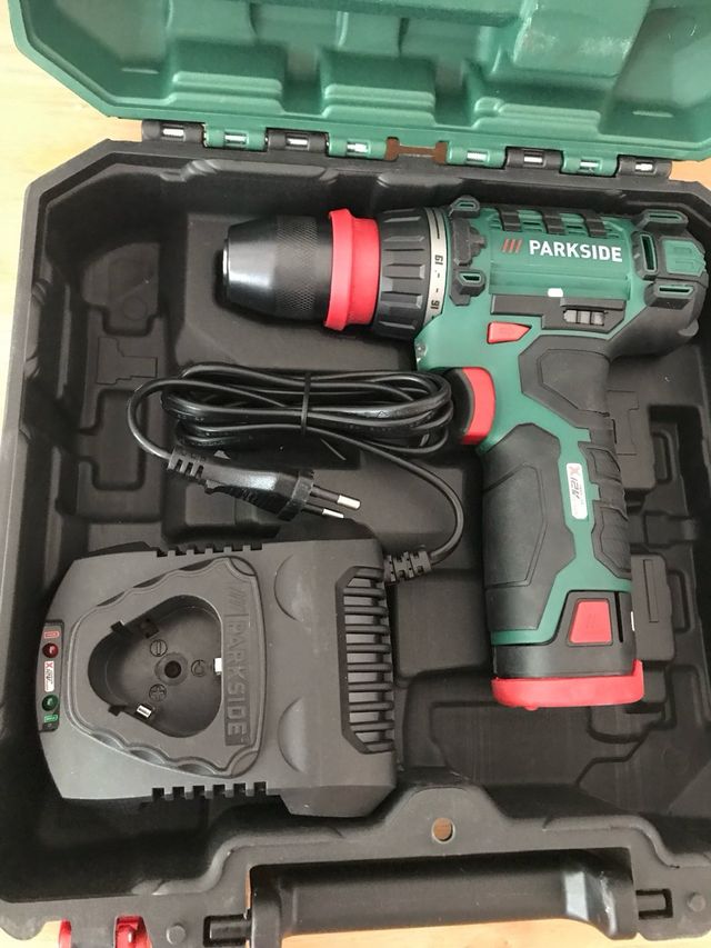 Parafuso elétrico e broca Parkside taladro