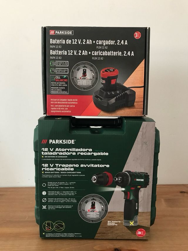 Parafuso elétrico e broca Parkside taladro
