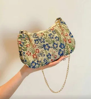 Bolso de hombro floral mujer
