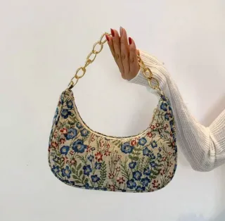 Bolso de hombro floral mujer