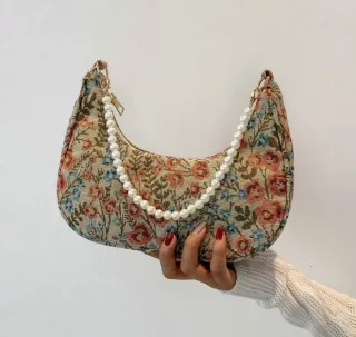Bolso de hombro floral mujer