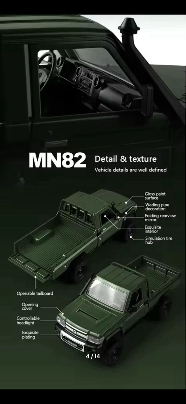 RC Crawler Toyota Land Cruiser 4WD Pick-Up