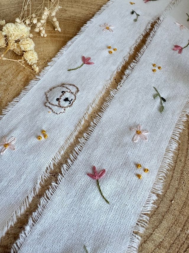 Cinta bordada Cristina y Manuel