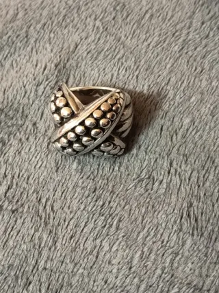 Anillo Plata de Ley Diseño Cruzado