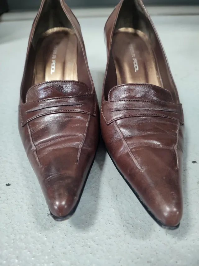 Scarpe marroni tacco donna