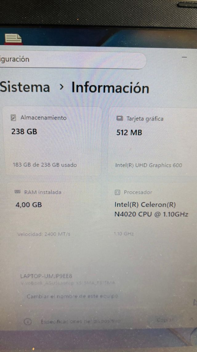 Portátil ASUS Vivobook Gris/Plata