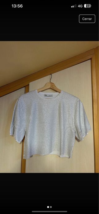 Camiseta Zara con brillantes