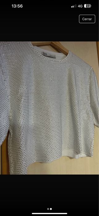Camiseta Zara con brillantes