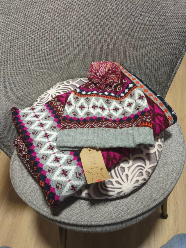 Conjunto gorro y estola invierno