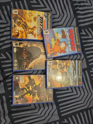 Lote 5 Carátulas Juegos PS2 y Algunos Manuales