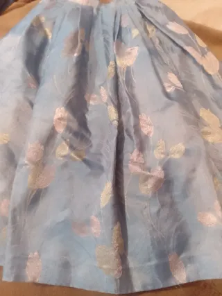 Falda regional niña azul y rosa