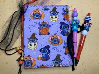 Libreta Stitch Halloween y 2 Bolígrafos