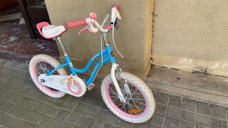 Bicicleta niña 4-7años 16 pulgadas azul y rosa.