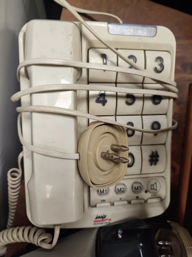 Telefoni fissi Vintage beige/grigio