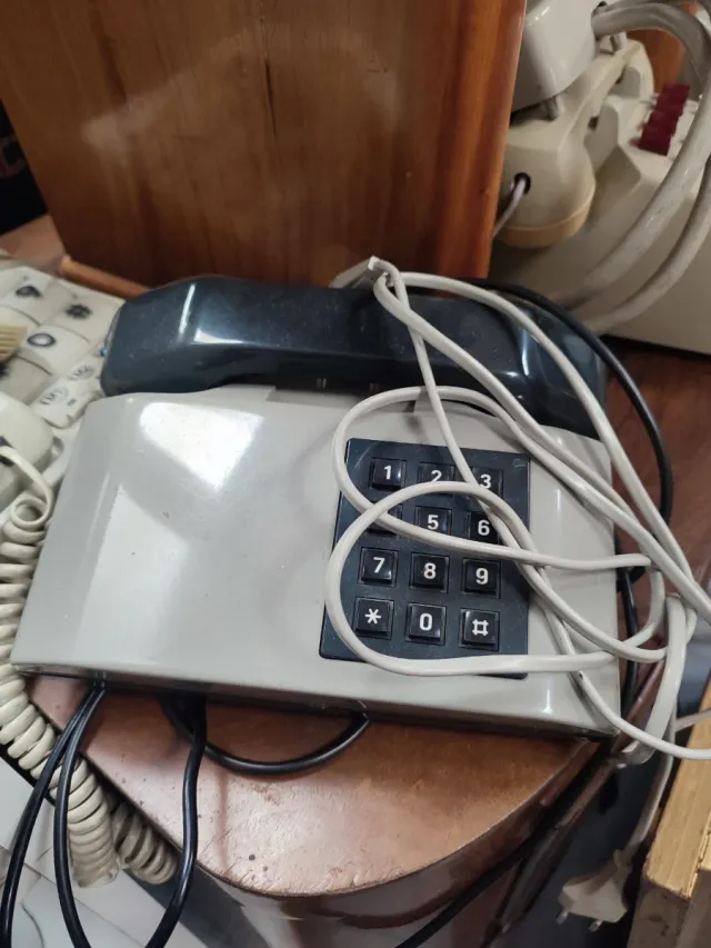 Telefoni fissi Vintage beige/grigio