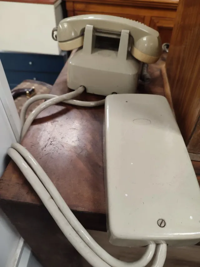 Telefoni fissi Vintage beige/grigio