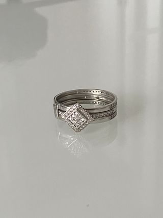 Anillo  Convertible 3 Postu en 1 Oro 18k Diamantes