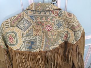 Cazadora vintage ante flecos MAGUNA