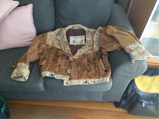 Cazadora vintage ante flecos MAGUNA