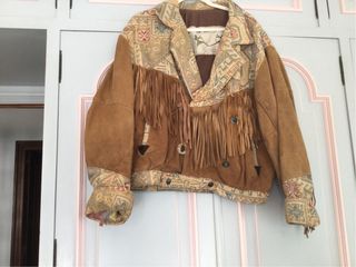 Cazadora vintage ante flecos MAGUNA