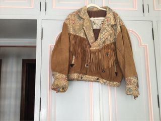 Cazadora vintage ante flecos MAGUNA