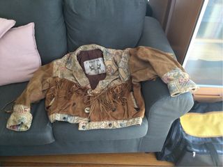 Cazadora vintage ante flecos MAGUNA