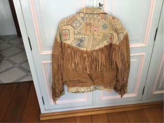 Cazadora vintage ante flecos MAGUNA