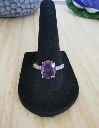 Anillo Amatista Natural Ajustable.