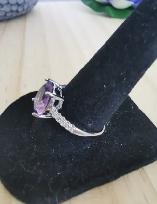 Anillo Amatista Natural Ajustable.