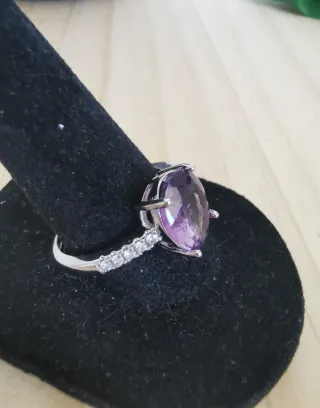 Anillo Amatista Natural Ajustable.