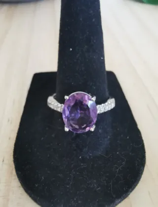 Anillo Amatista Natural Ajustable.