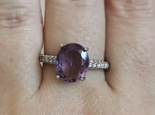 Anillo Amatista Natural Ajustable.