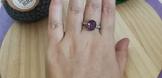 Anillo Amatista Natural Ajustable.