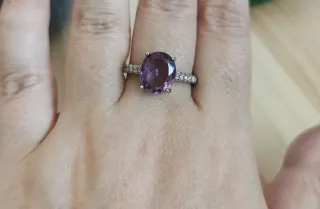 Anillo Amatista Natural Ajustable.