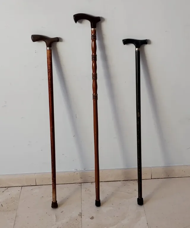 3 Antichi Bastoni in Legno (20€ l'unità)