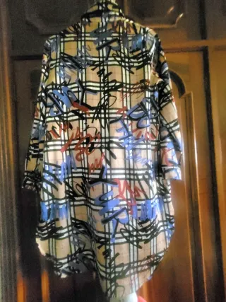 Vestido camisero estampado multicolor