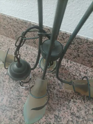 Lámpara de techo preciosa verde azulado