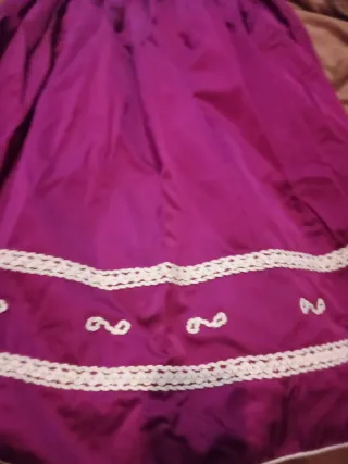 Falda regional adulta morada