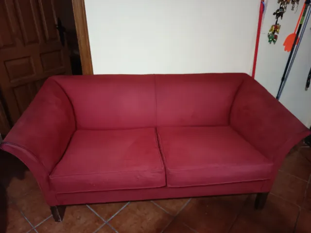 Sofá 2 plazas 1,70m rojo