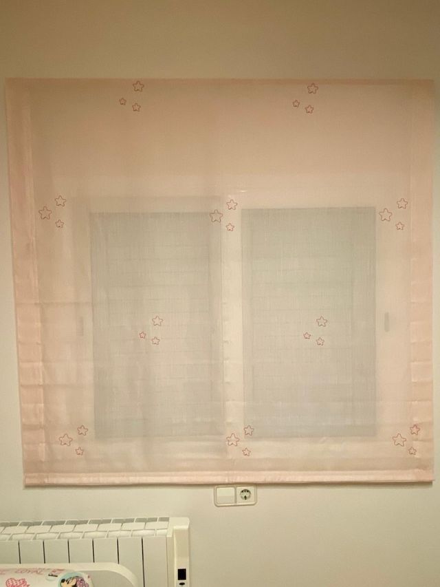 Estor infantil niña rosa estrellas 147cm