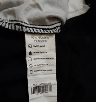 Pantalón negro mujer algodón y spantex. Muy cómodo